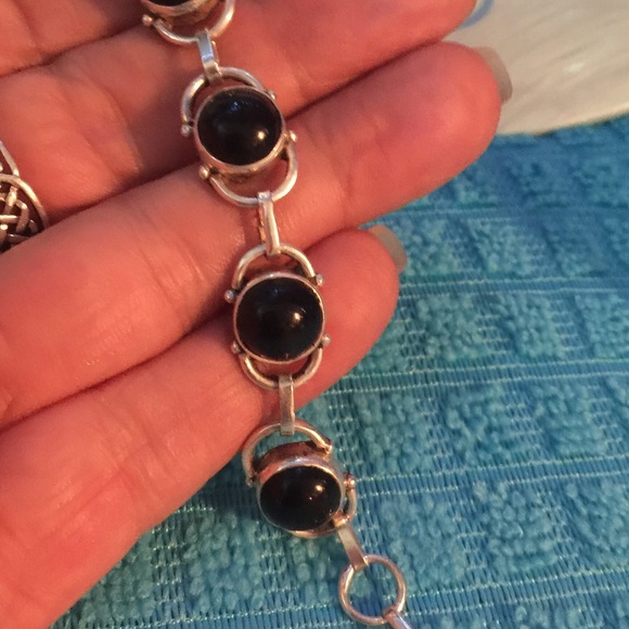 Jewelry - Silver & Onyx Bracelet